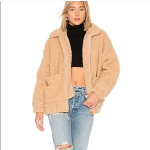 I.am.gia Cozy Tan Sherpa Jacket Size Xs